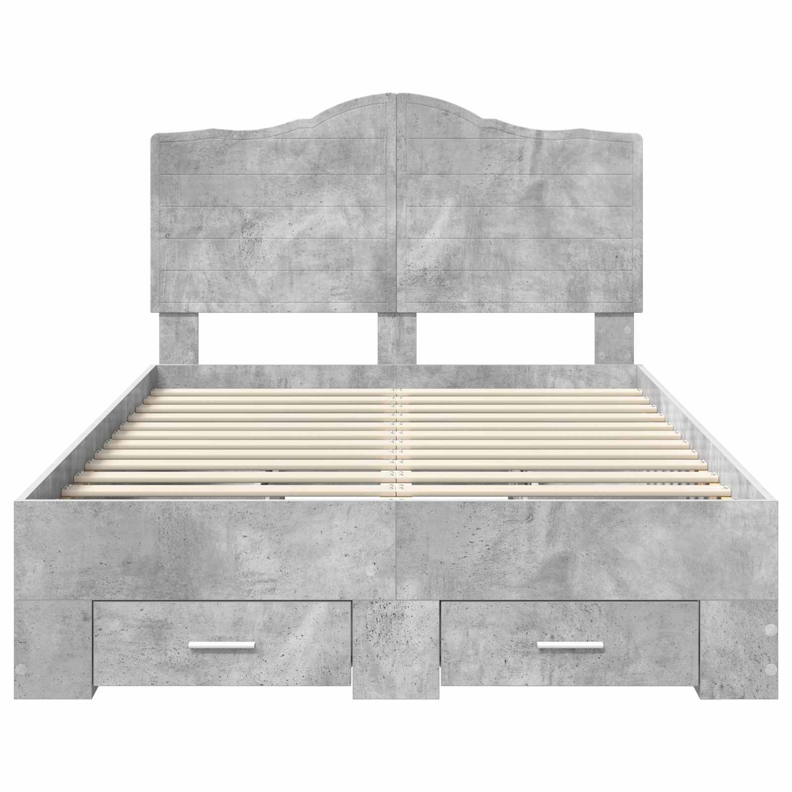 vidaXL Ramka łóżka Betonowy szary 120 x 200 cm Materiał drewnopochodny