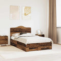 vidaXL Ramka łóżka Stare drewno 120 x 190 cm Materiał drewnopochodny