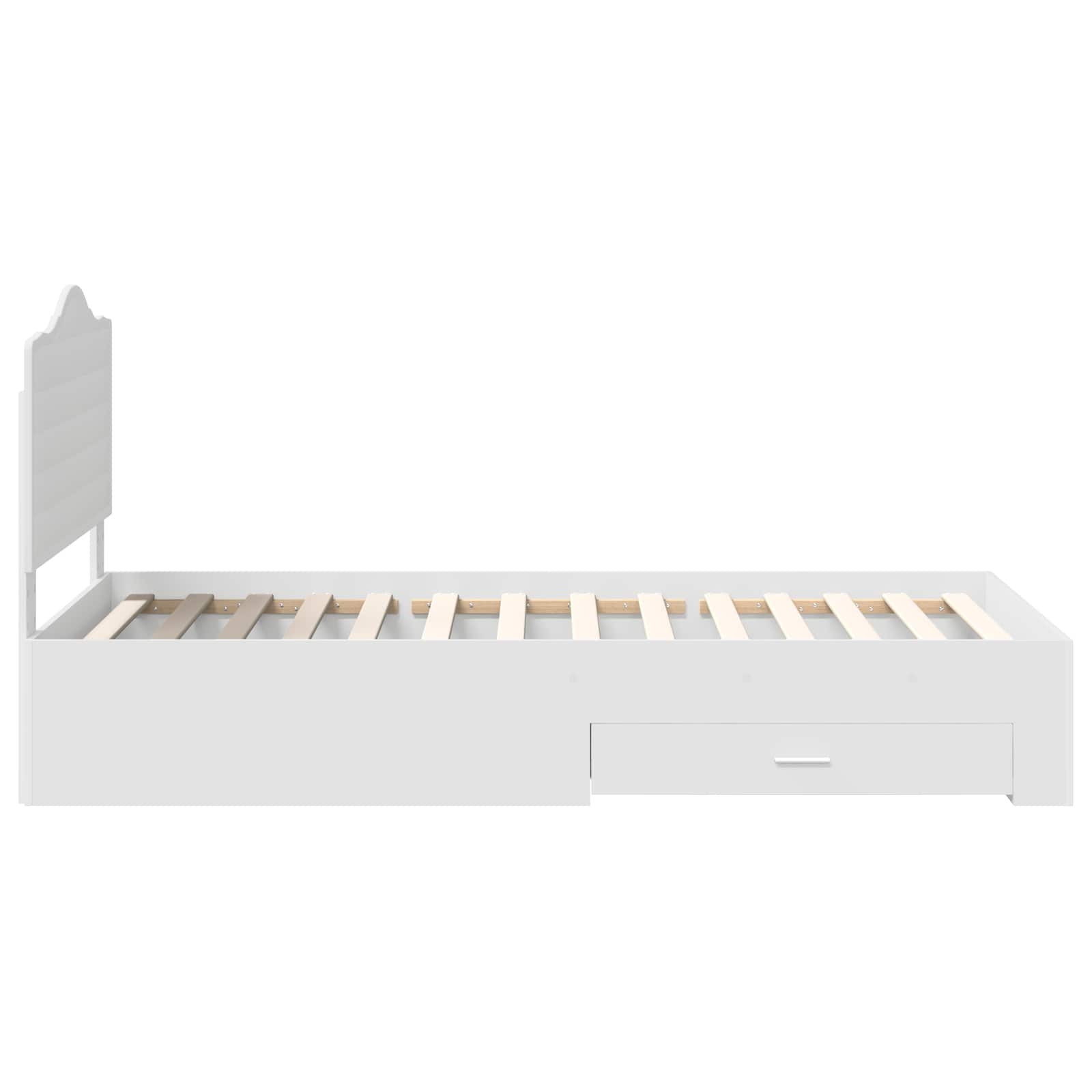 vidaXL Ramka łóżka Biały 90 x 190 cm Materiał drewnopochodny
