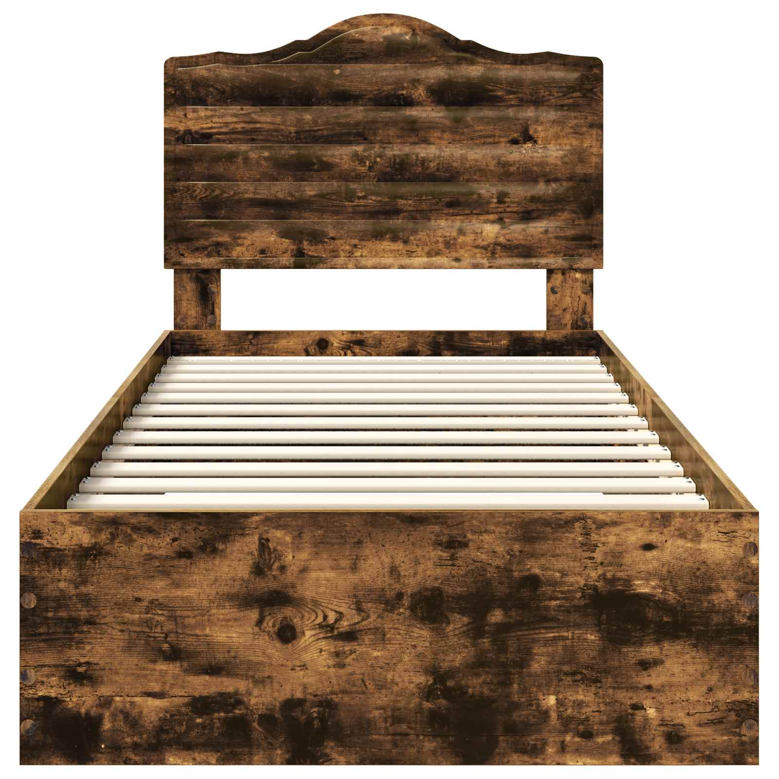 vidaXL Ramka łóżka Dąb wędzony 90 x 190 cm Materiał drewnopochodny