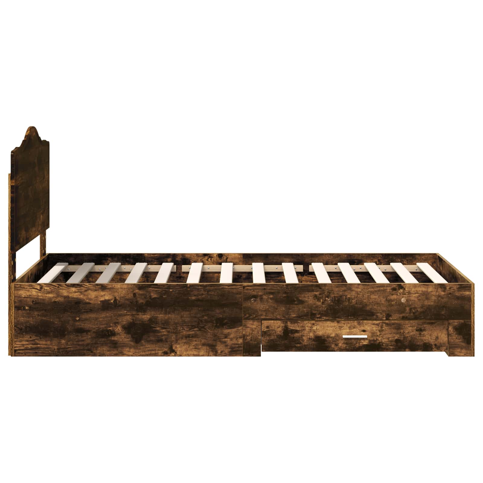 vidaXL Ramka łóżka Dąb wędzony 90 x 190 cm Materiał drewnopochodny