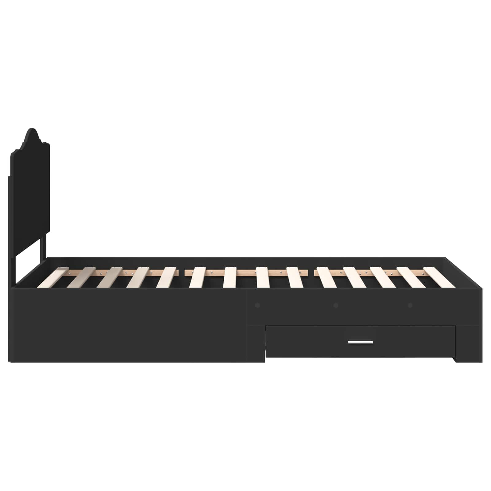 vidaXL Ramka łóżka Czarny 70 x 190 cm Materiał drewnopochodny