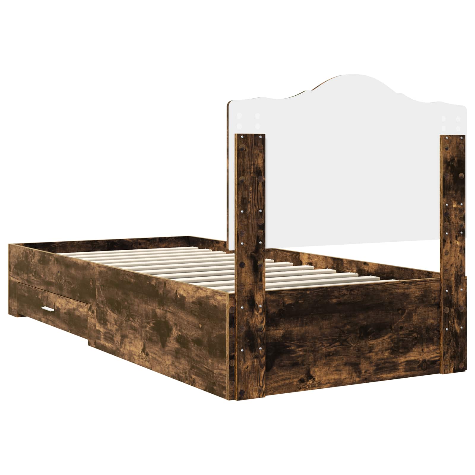 vidaXL Ramka łóżka Dąb wędzony 70 x 190 cm Materiał drewnopochodny
