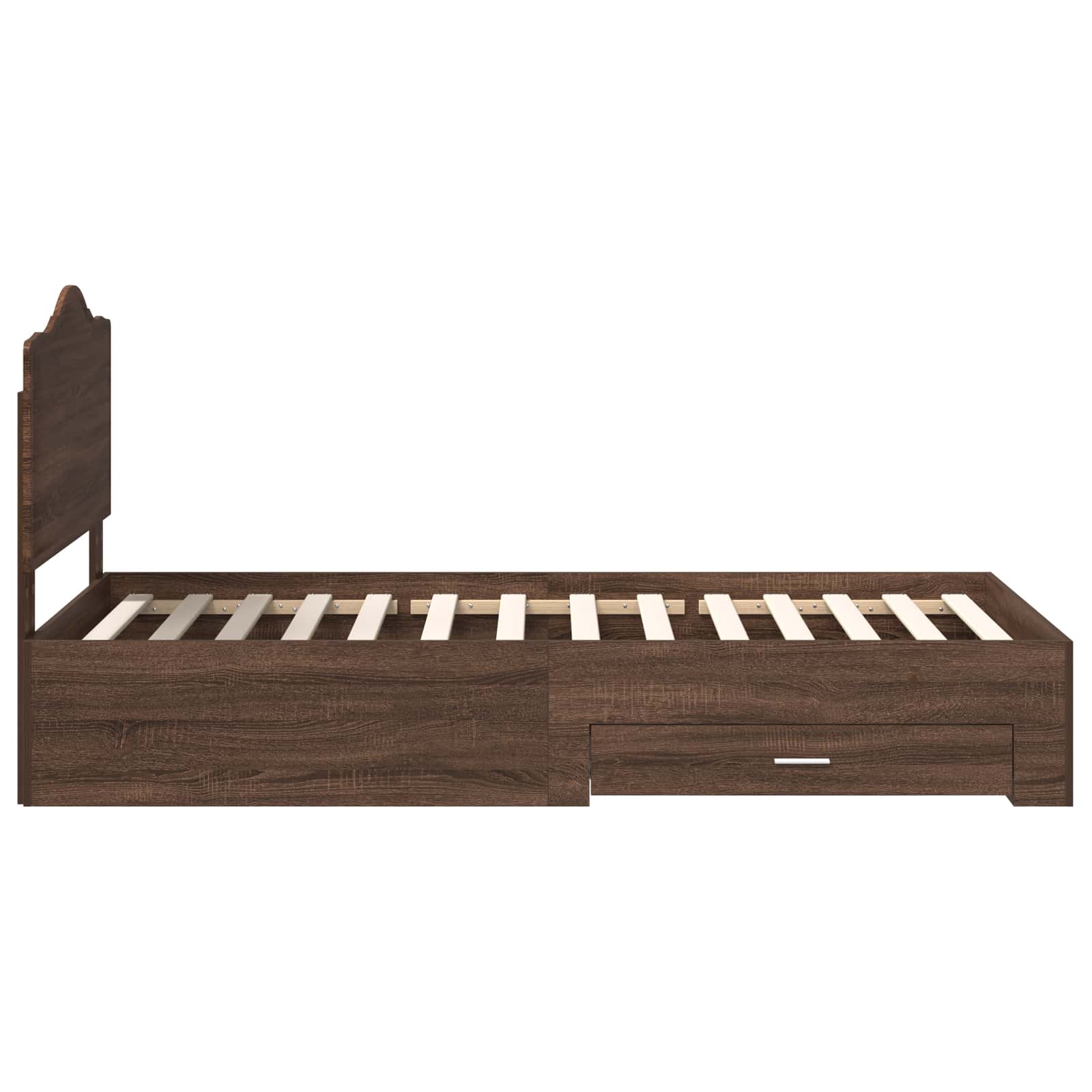 vidaXL Ramka łóżka Brązowy dąb 70 x 190 cm Materiał drewnopochodny