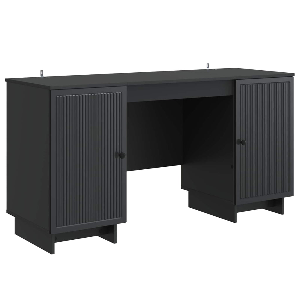 vidaXL Biurko Czarny Drewno inżynieryjne 142,5 x 50 x 75 cm