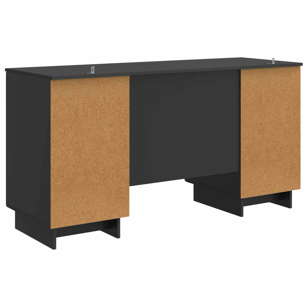 vidaXL Biurko Czarny Drewno inżynieryjne 142,5 x 50 x 75 cm