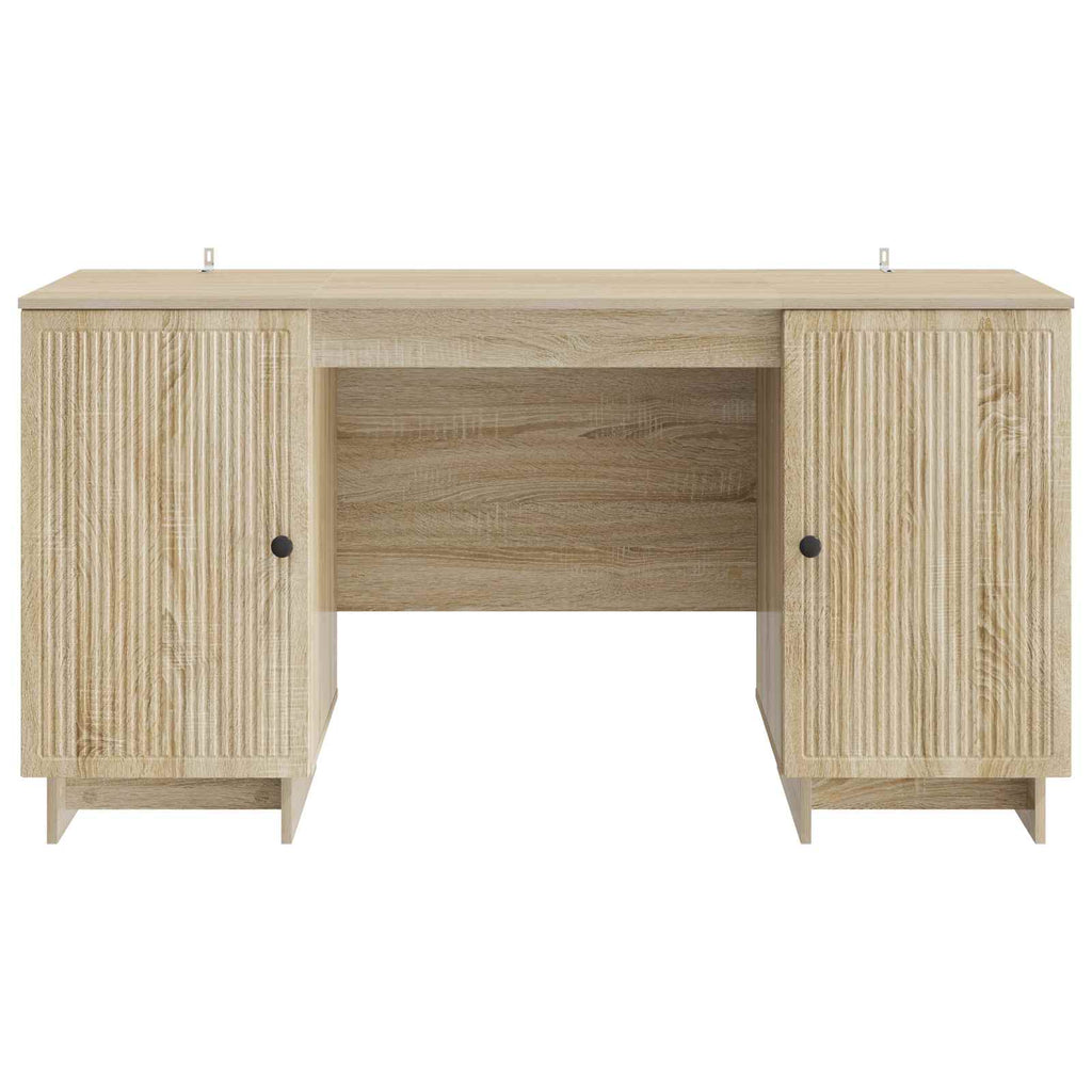 vidaXL Biurko dąb Sonoma Drewno inżynieryjne 142,5 x 50 x 75 cm