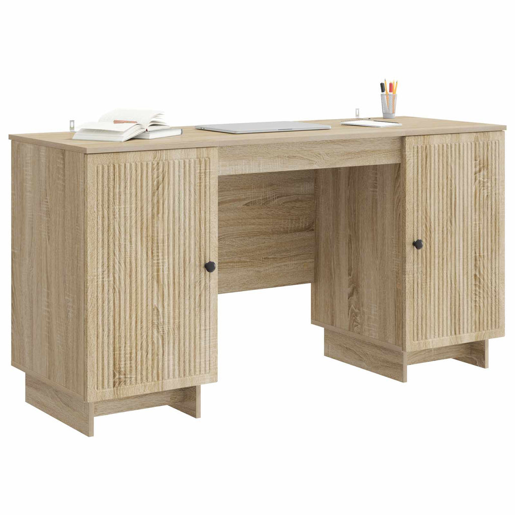 vidaXL Biurko dąb Sonoma Drewno inżynieryjne 142,5 x 50 x 75 cm
