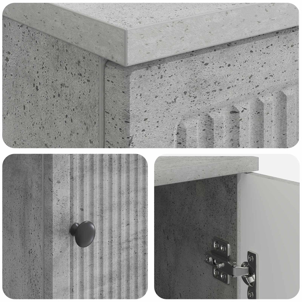 vidaXL Biurko Betonowy szary Drewno inżynieryjne 142,5 x 50 x 75 cm