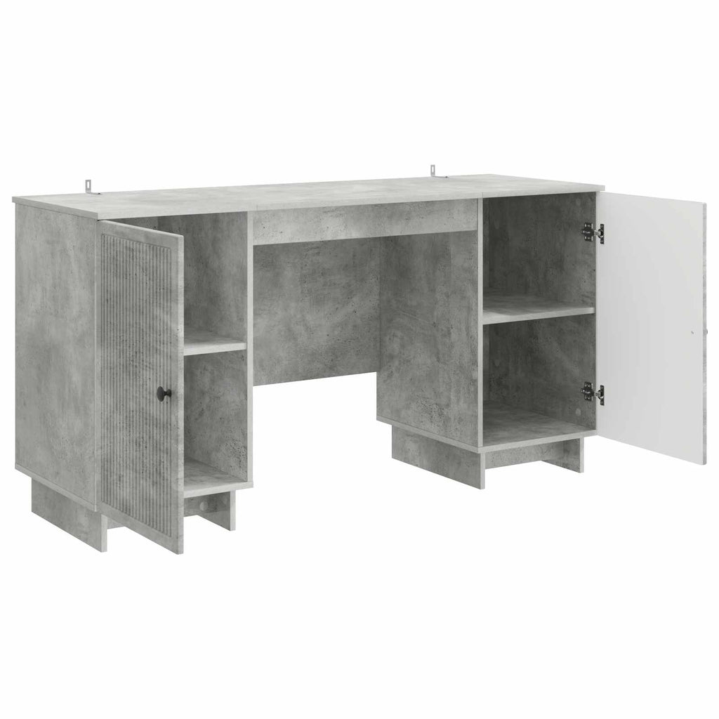 vidaXL Biurko Betonowy szary Drewno inżynieryjne 142,5 x 50 x 75 cm