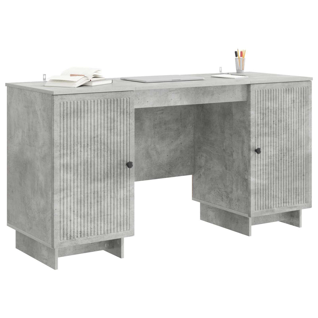 vidaXL Biurko Betonowy szary Drewno inżynieryjne 142,5 x 50 x 75 cm