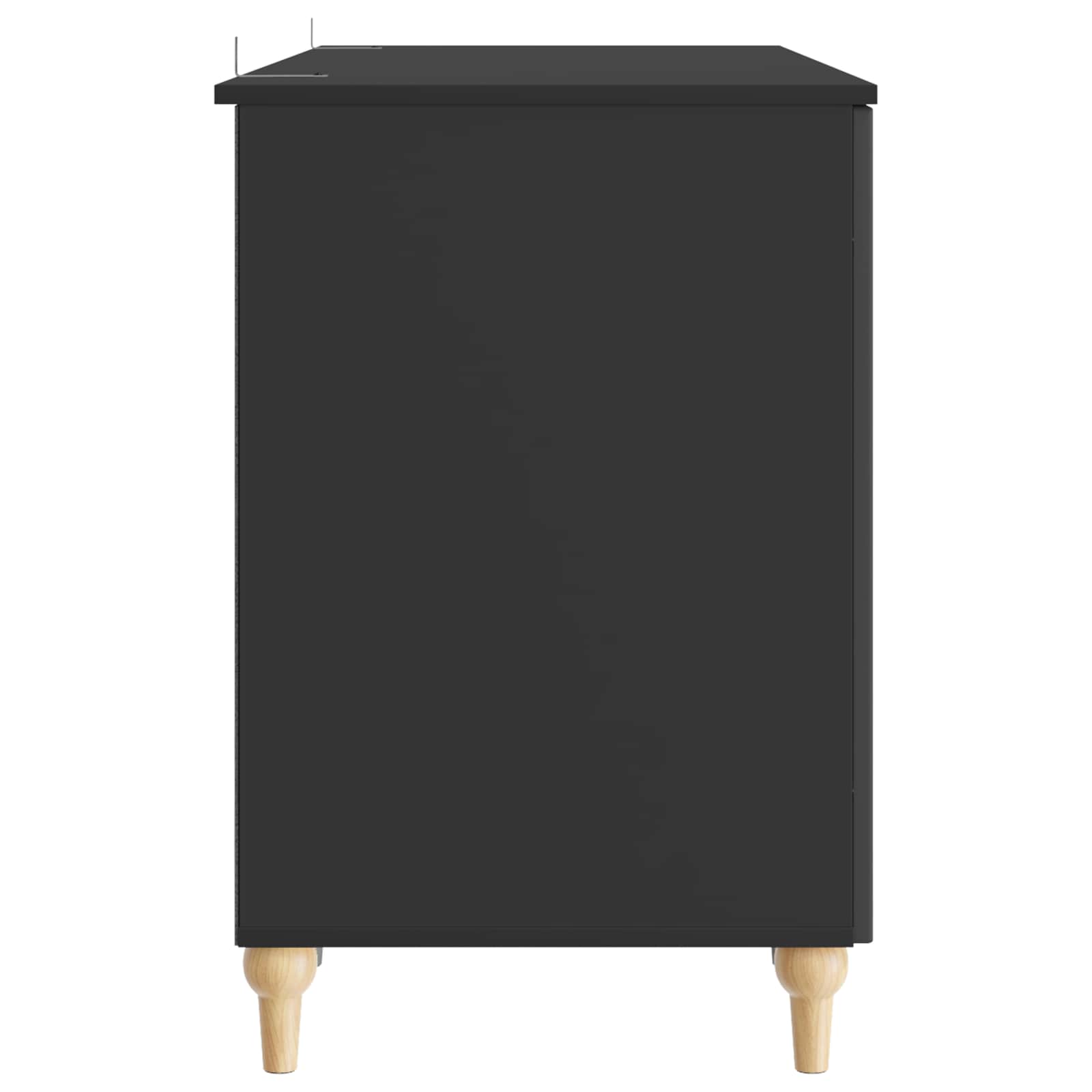 vidaXL Biurko z półką Czarny 142,5 x 50 x 75 cm Drewno inżynieryjne