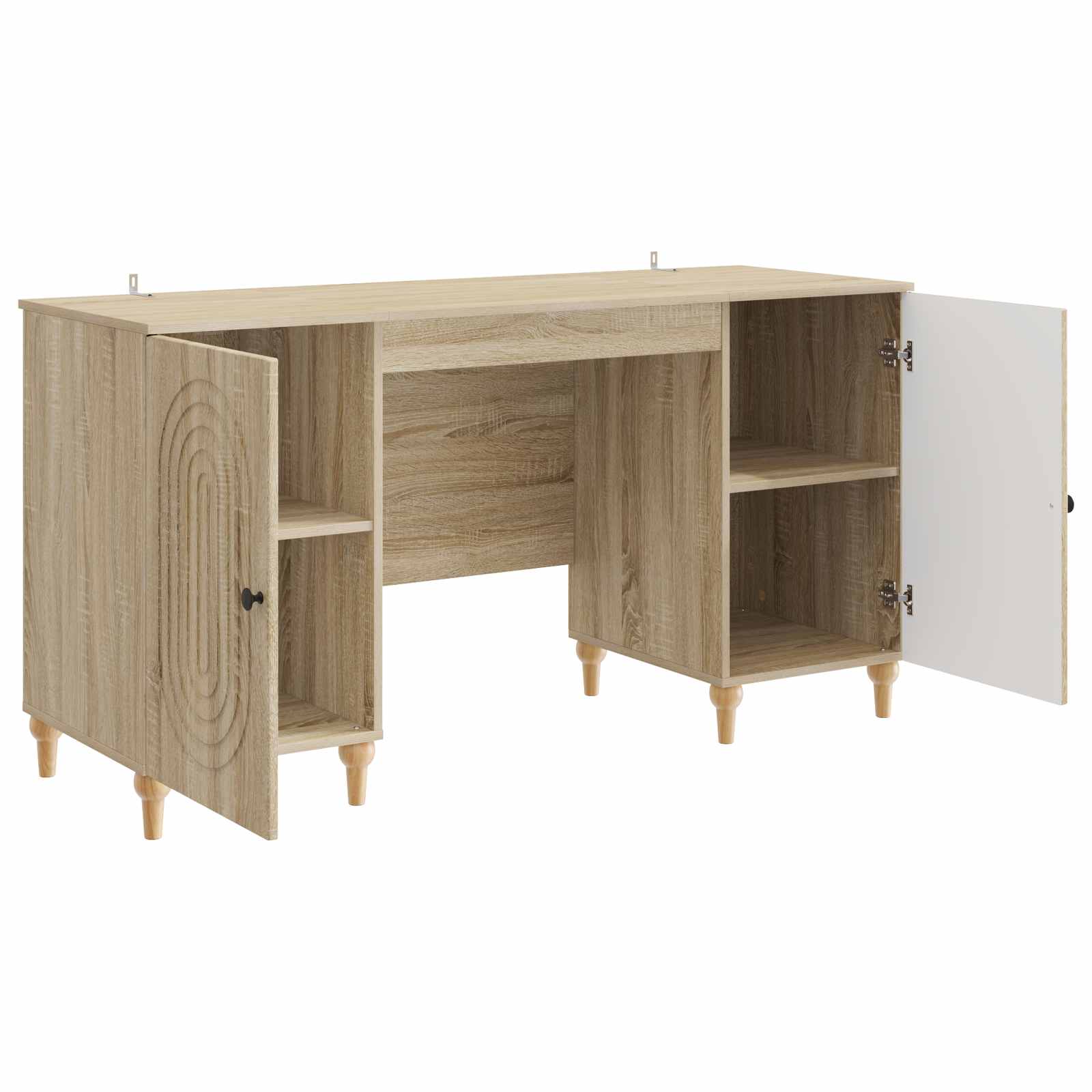 vidaXL Biurko z półką Sonoma 142,5 x 50 x 75 cm Drewno inżynieryjne