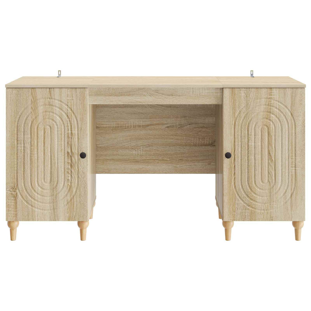 vidaXL Biurko z półką Sonoma 142,5 x 50 x 75 cm Drewno inżynieryjne