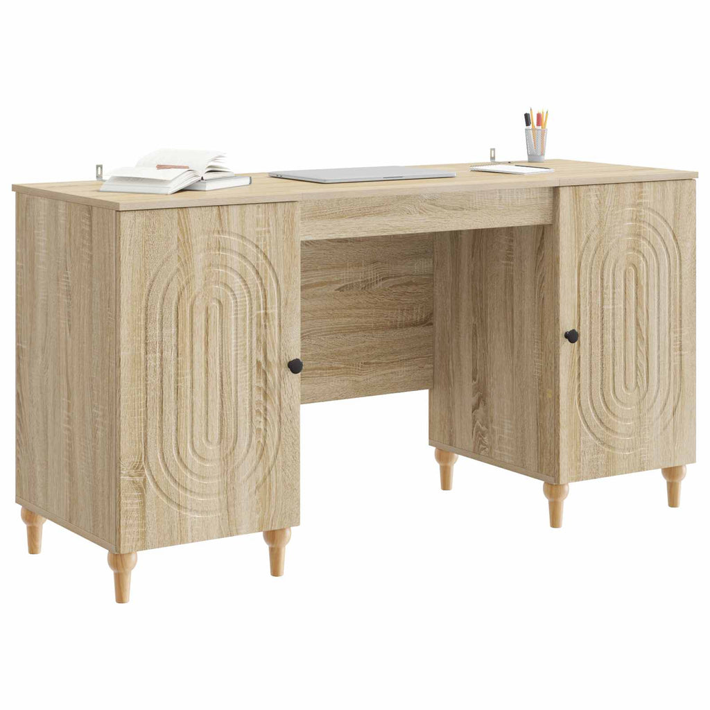 vidaXL Biurko z półką Sonoma 142,5 x 50 x 75 cm Drewno inżynieryjne