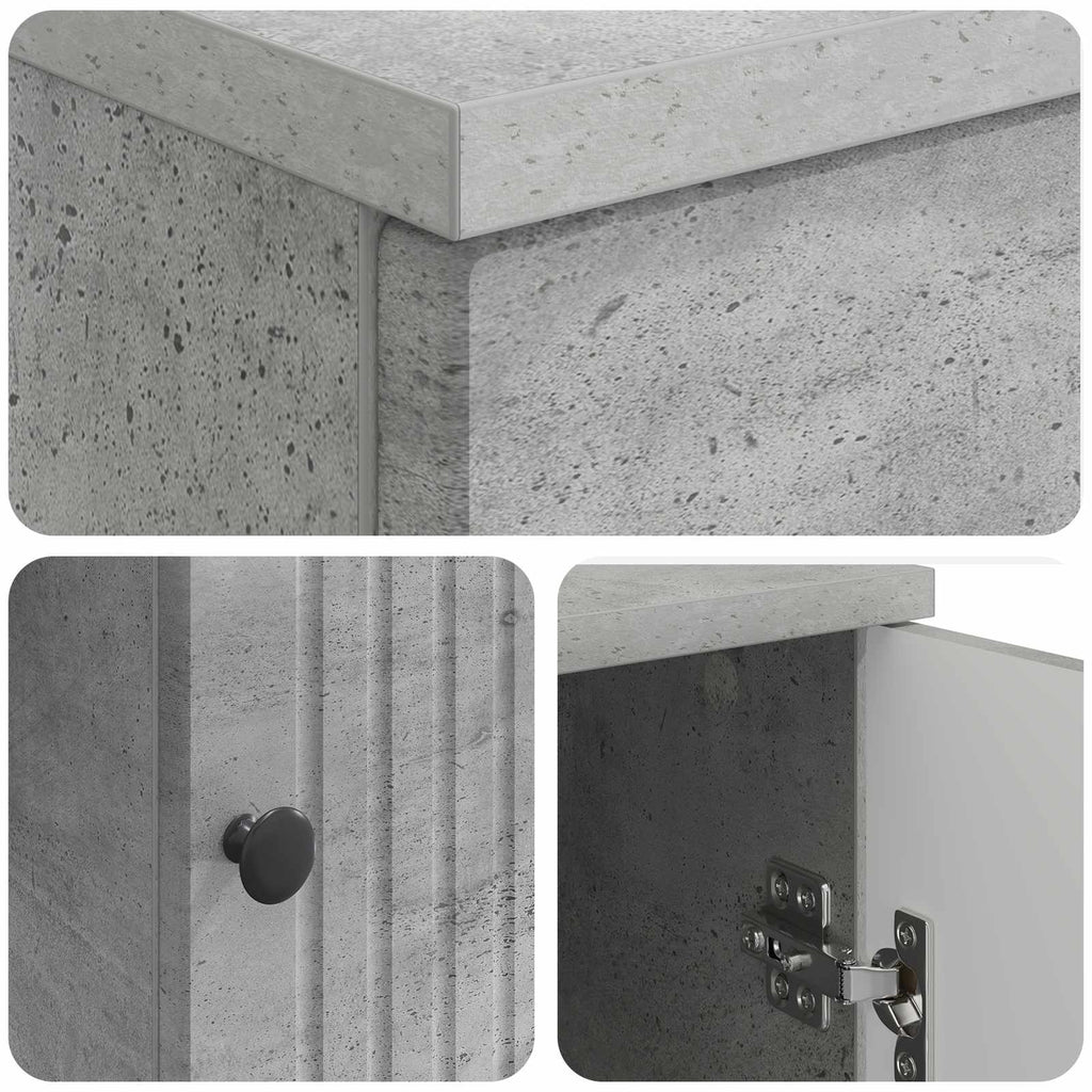 vidaXL Biurko Betonowy szary 142,5 x 50 x 75 cm Drewno inżynieryjne