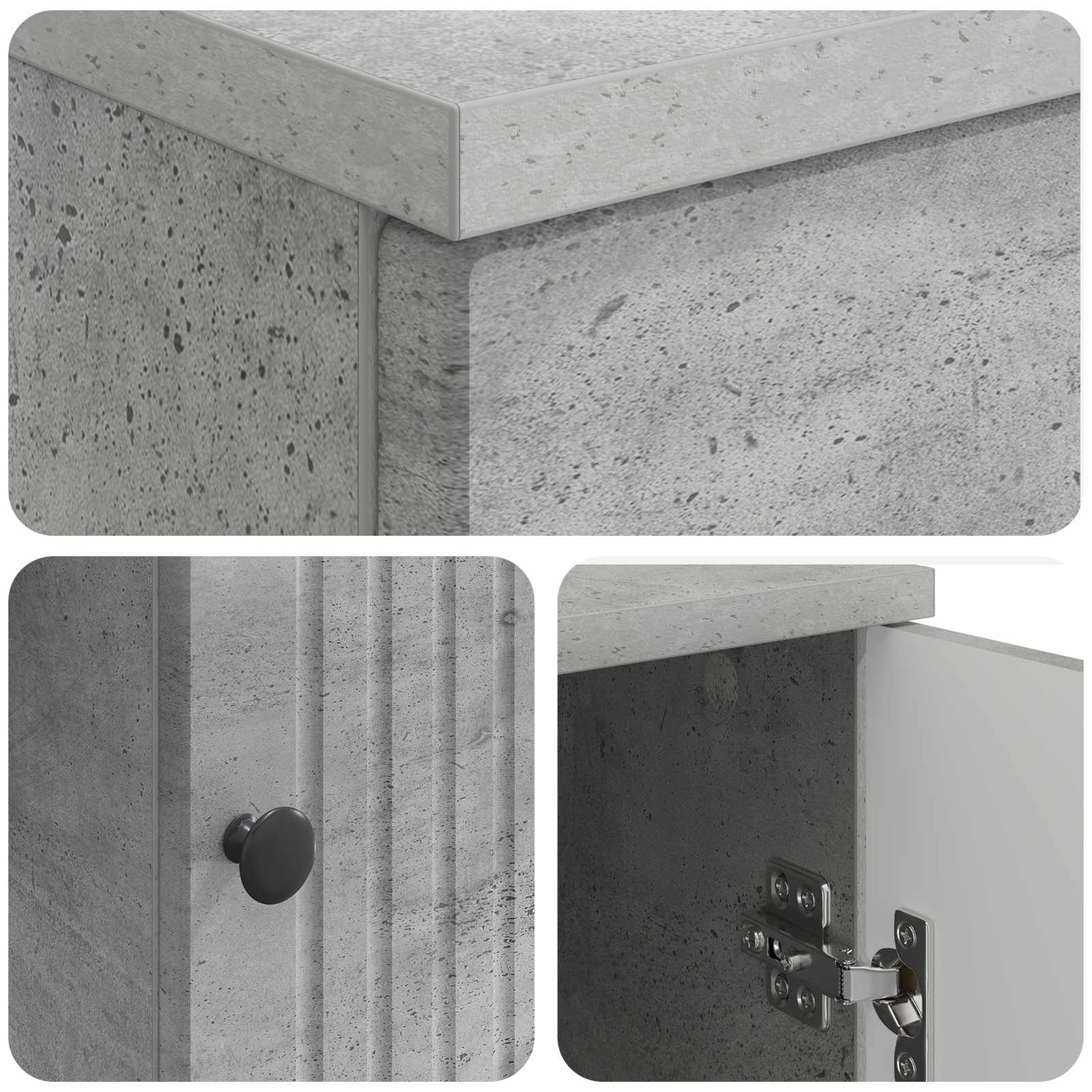 vidaXL Biurko Betonowy szary 142,5 x 50 x 75 cm Drewno inżynieryjne