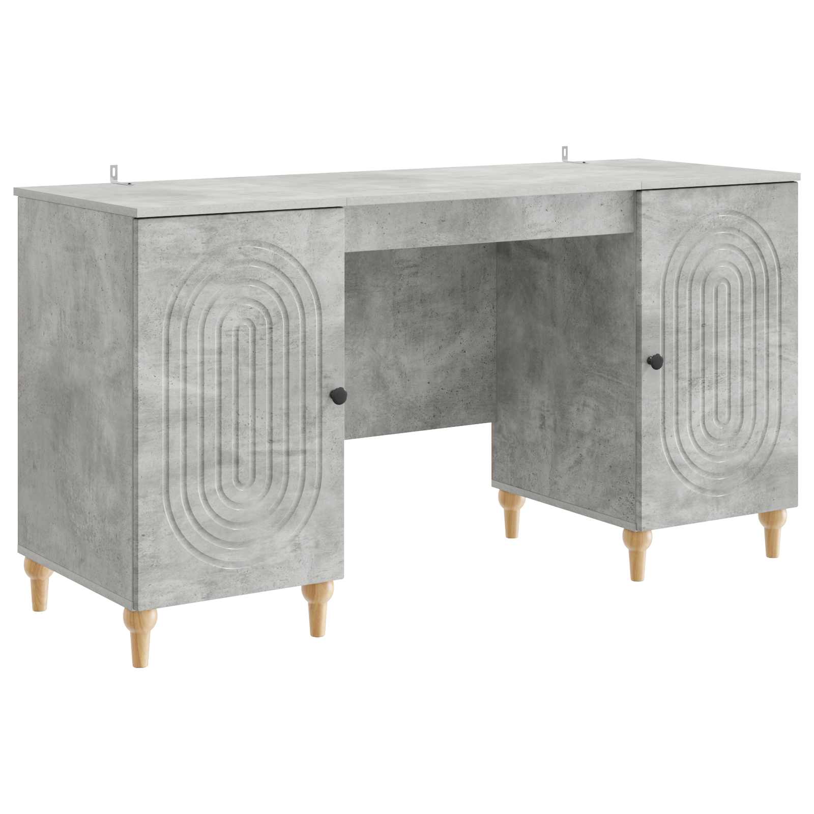 vidaXL Biurko Betonowy szary 142,5 x 50 x 75 cm Drewno inżynieryjne