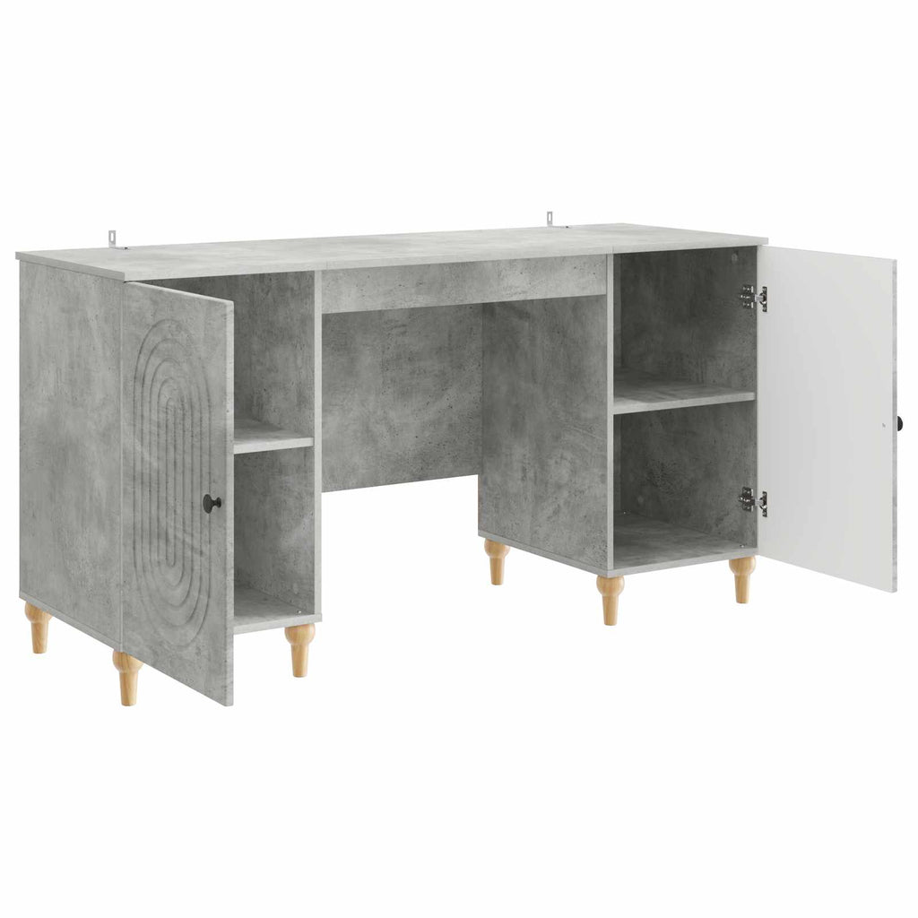vidaXL Biurko Betonowy szary 142,5 x 50 x 75 cm Drewno inżynieryjne