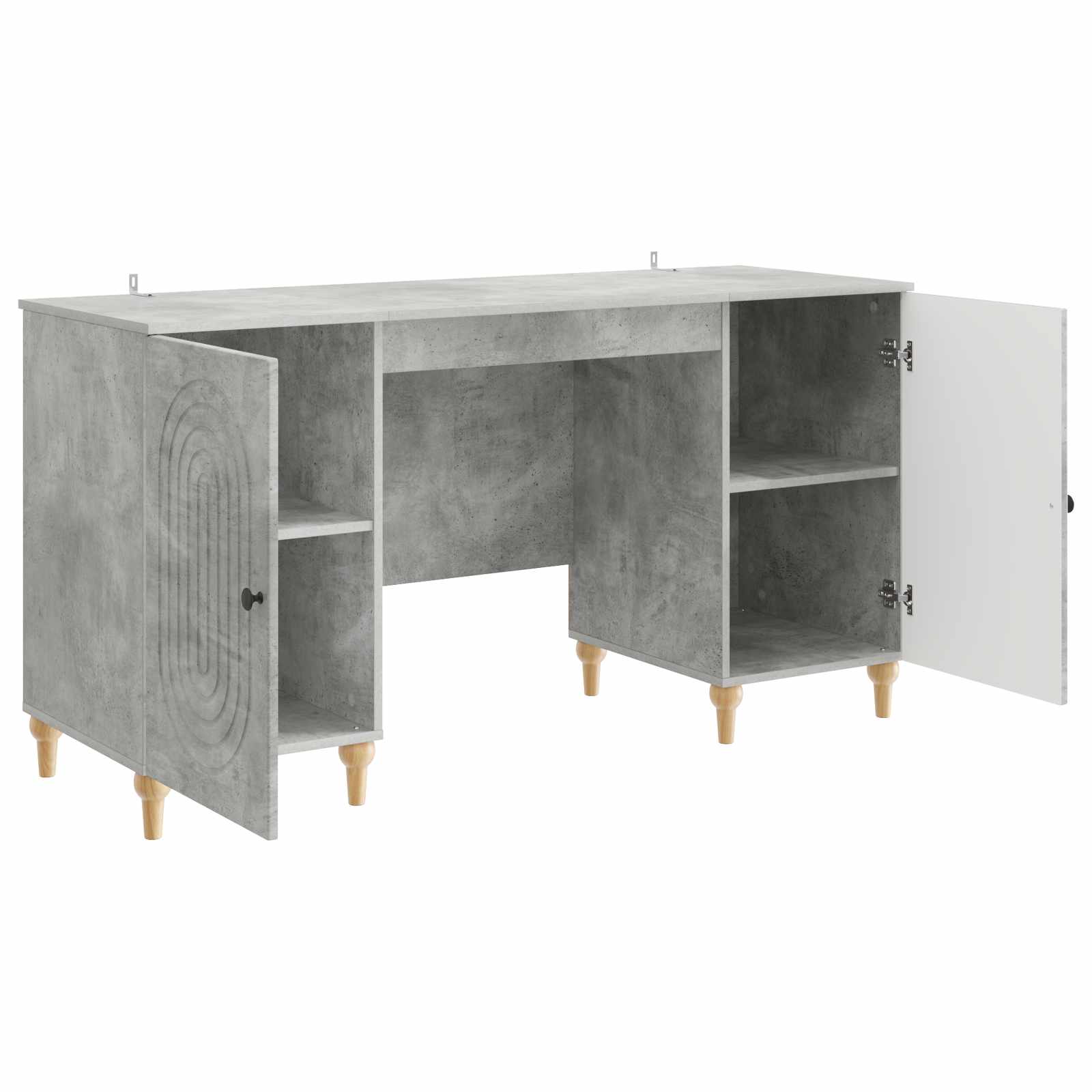 vidaXL Biurko Betonowy szary 142,5 x 50 x 75 cm Drewno inżynieryjne