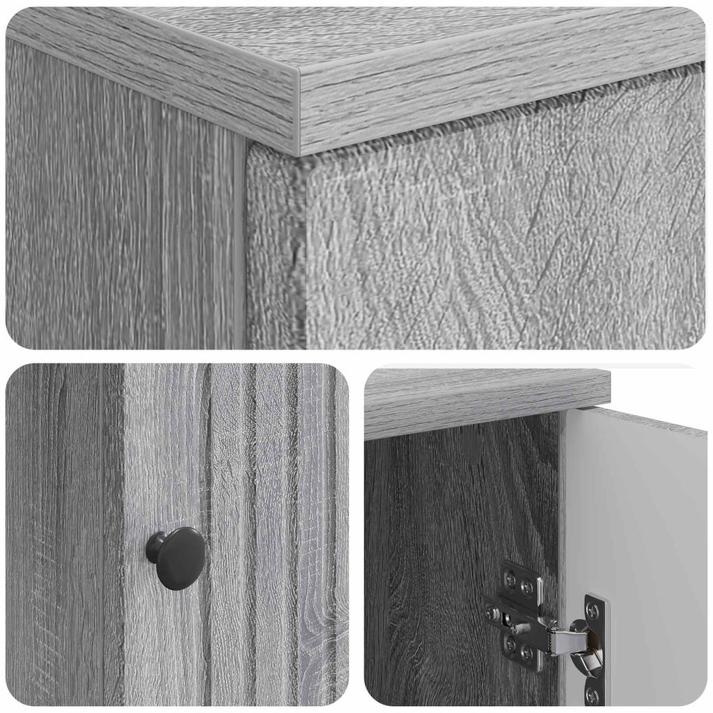 vidaXL Biurko Szary Sonoma 142,5 x 50 x 75 cm Drewno inżynieryjne