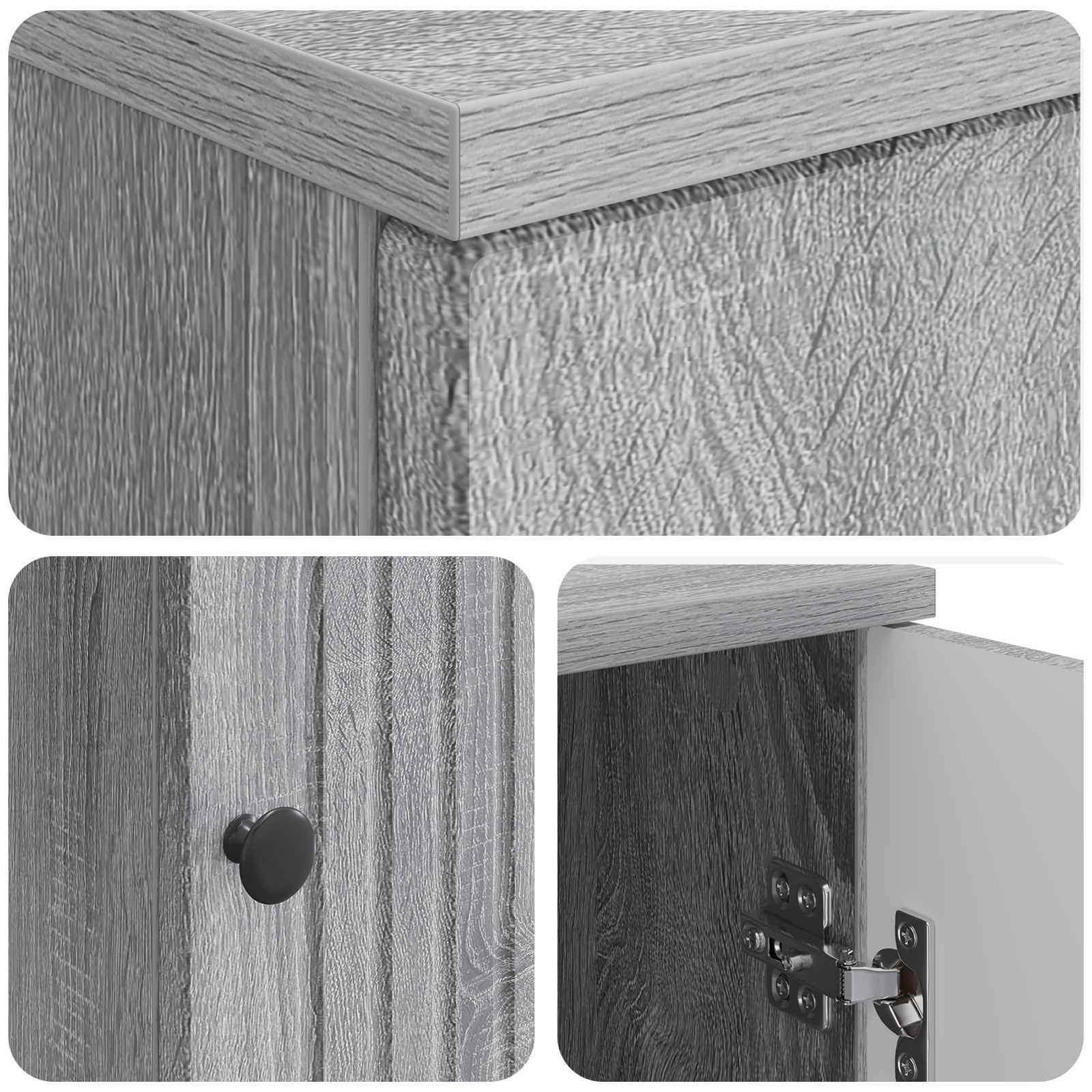 vidaXL Biurko Szary Sonoma 142,5 x 50 x 75 cm Drewno inżynieryjne