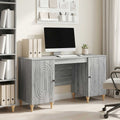 vidaXL Biurko Szary Sonoma 142,5 x 50 x 75 cm Drewno inżynieryjne
