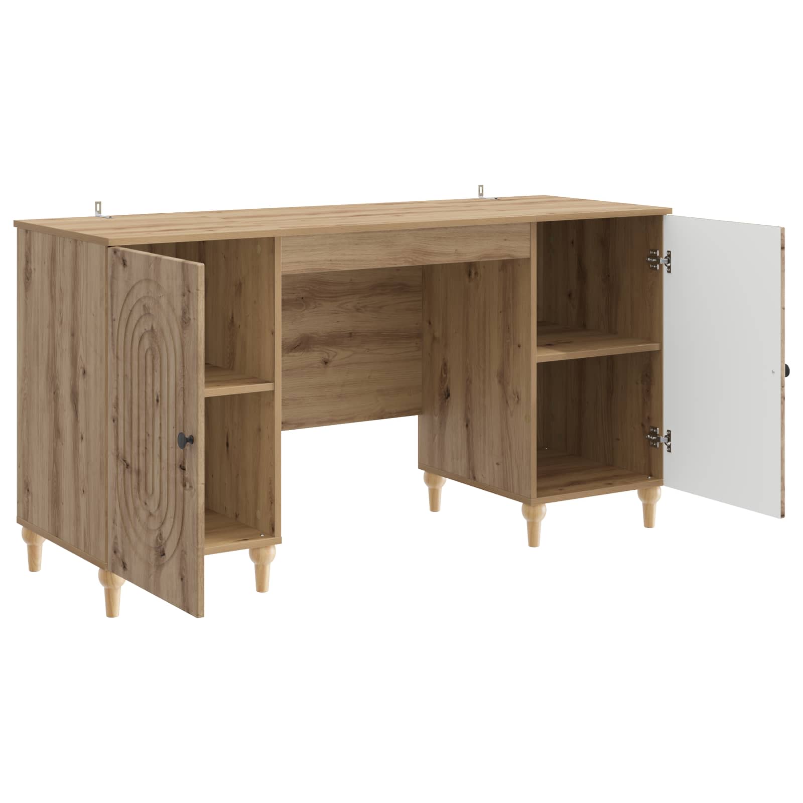vidaXL Biurko Dąb artisan 142,5 x 50 x 75 cm Drewno inżynieryjne