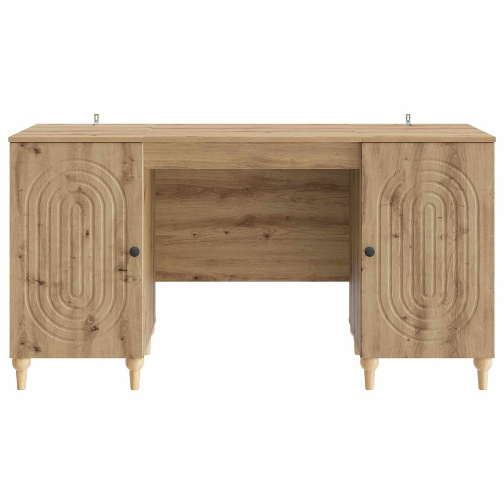vidaXL Biurko Dąb artisan 142,5 x 50 x 75 cm Drewno inżynieryjne