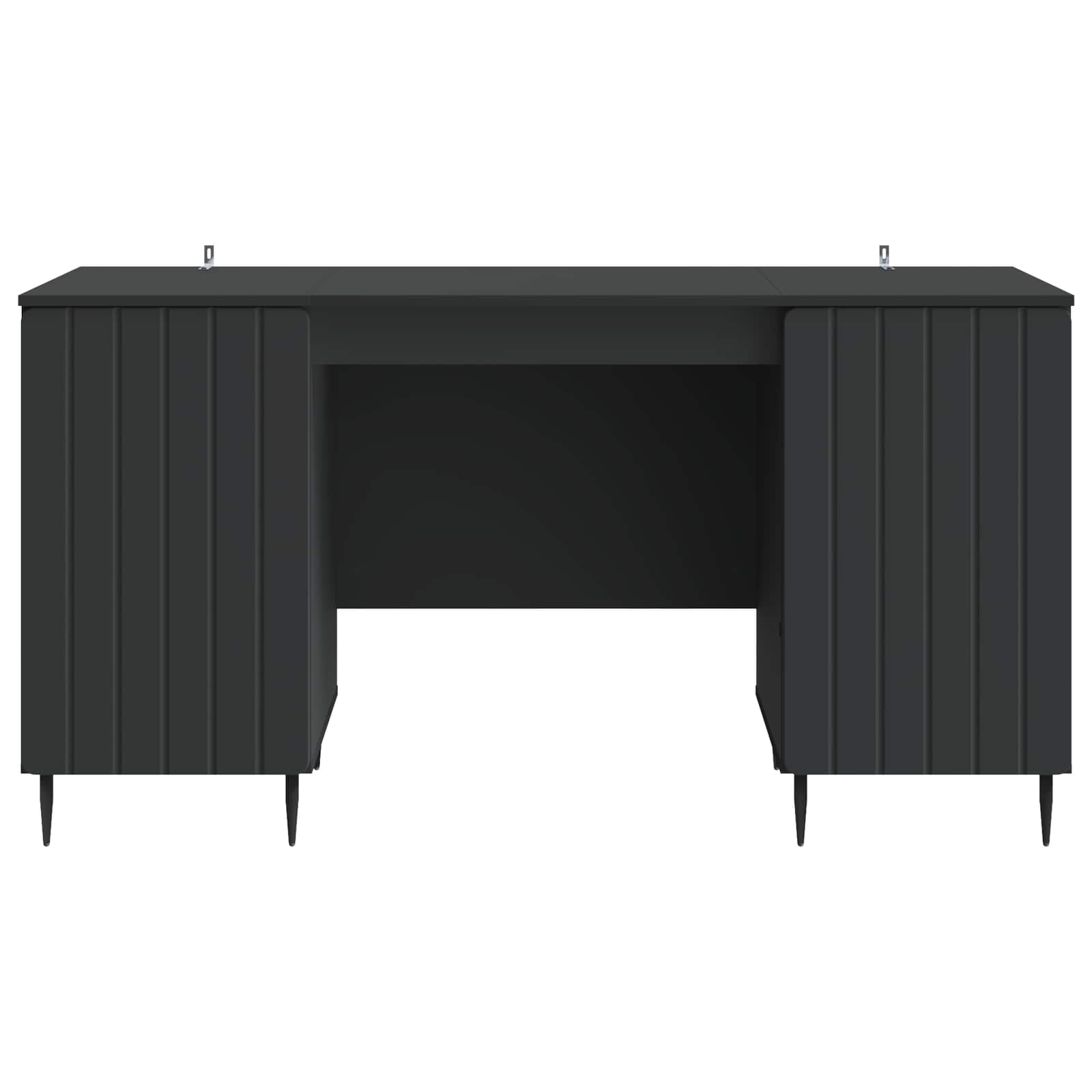 vidaXL Biurko z półką Czarny 142,5 x 50 x 75 cm Drewno inżynieryjne