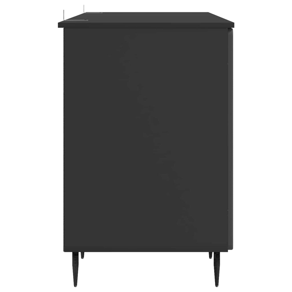 vidaXL Biurko z półką Czarny 142,5 x 50 x 75 cm Drewno inżynieryjne