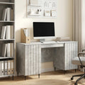 vidaXL Biurko Betonowy szary 142,5 x 50 x 75 cm Drewno inżynieryjne