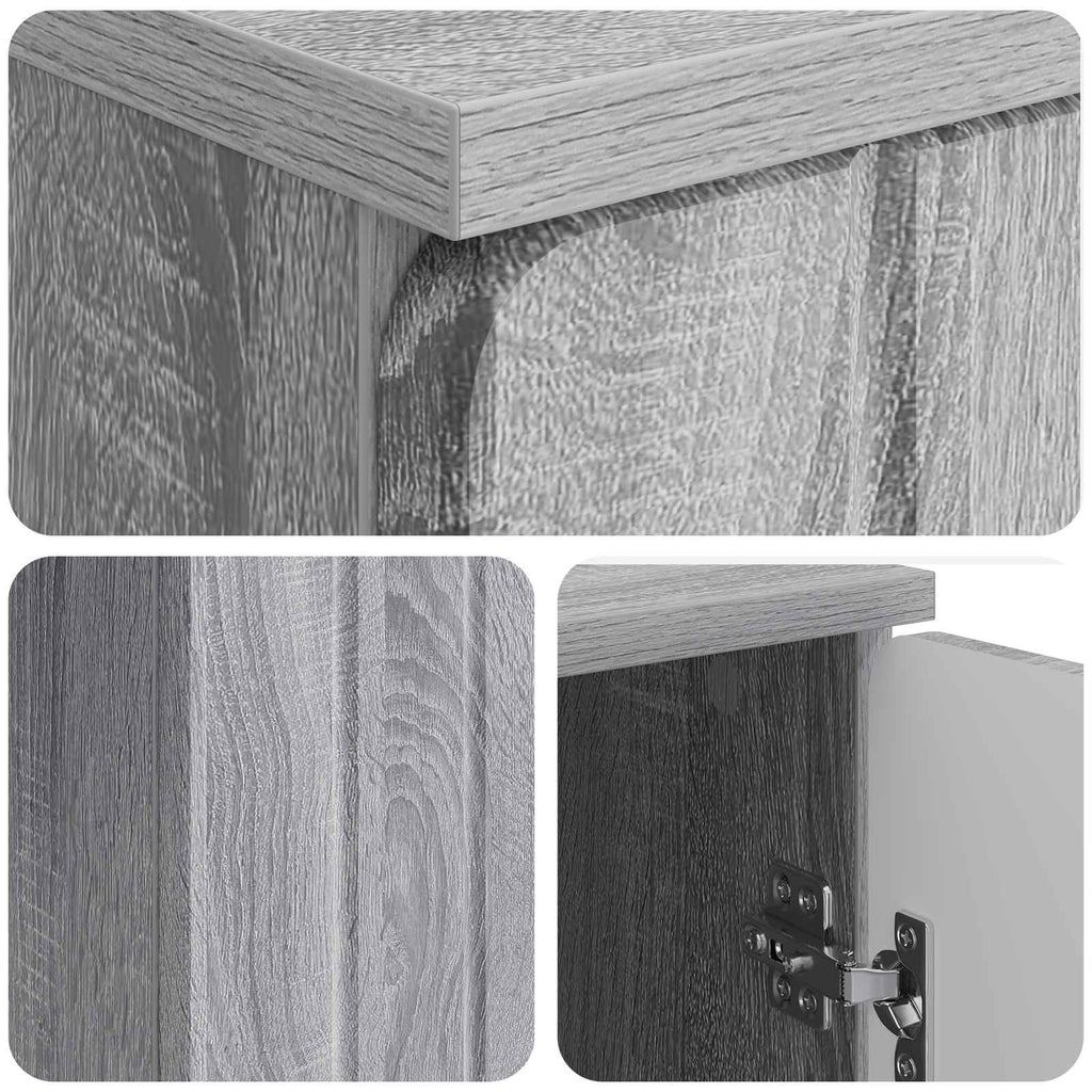 vidaXL Biurko Szary Sonoma 142,5 x 50 x 75 cm Drewno inżynieryjne