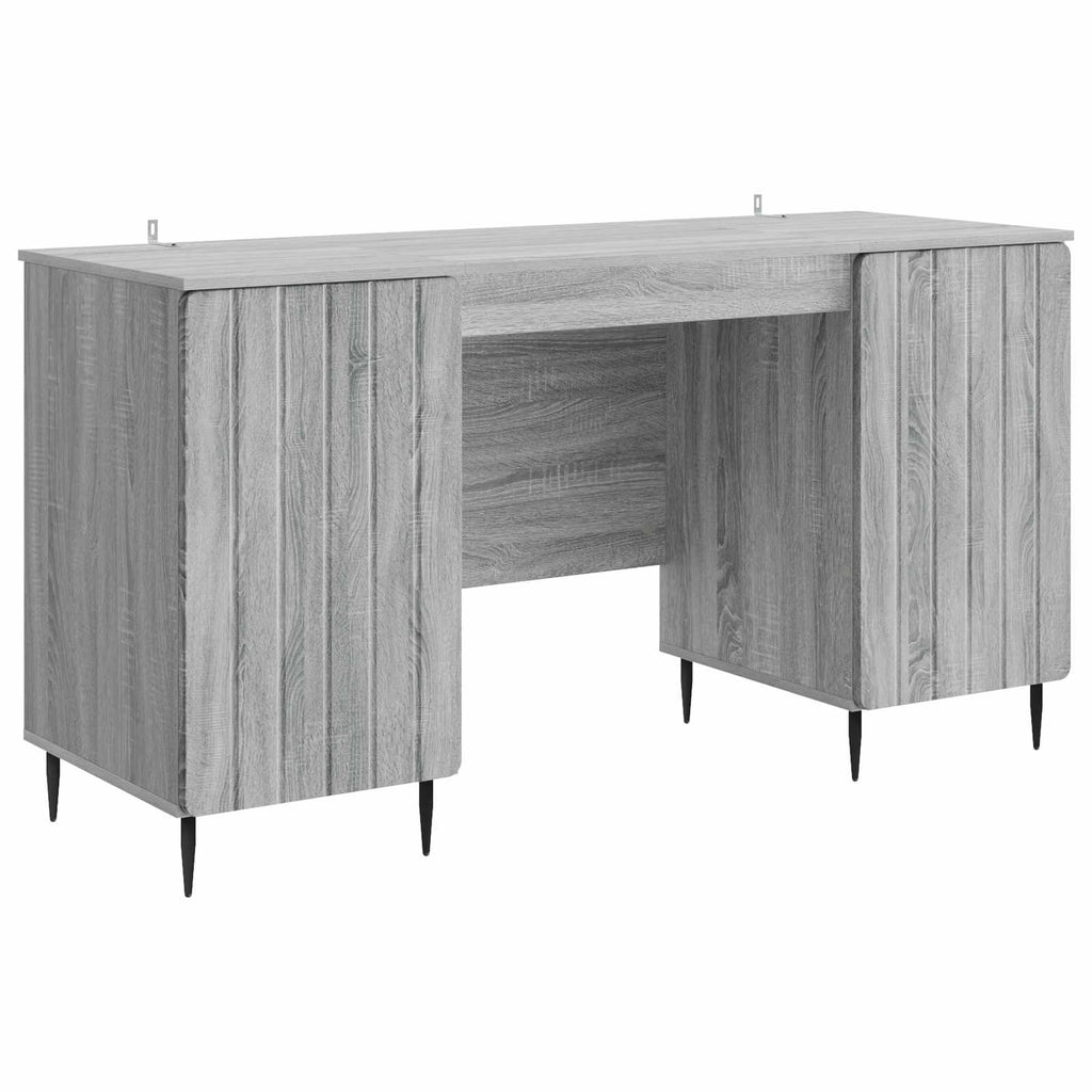 vidaXL Biurko Szary Sonoma 142,5 x 50 x 75 cm Drewno inżynieryjne