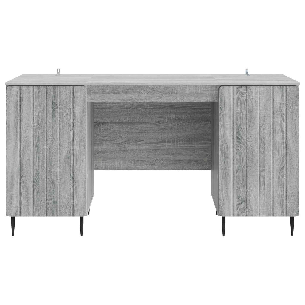 vidaXL Biurko Szary Sonoma 142,5 x 50 x 75 cm Drewno inżynieryjne