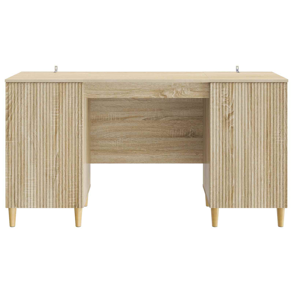 vidaXL Biurko dąb Sonoma 142,5 x 50 x 75 cm Drewno inżynieryjne