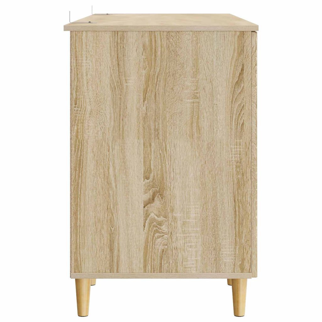 vidaXL Biurko dąb Sonoma 142,5 x 50 x 75 cm Drewno inżynieryjne