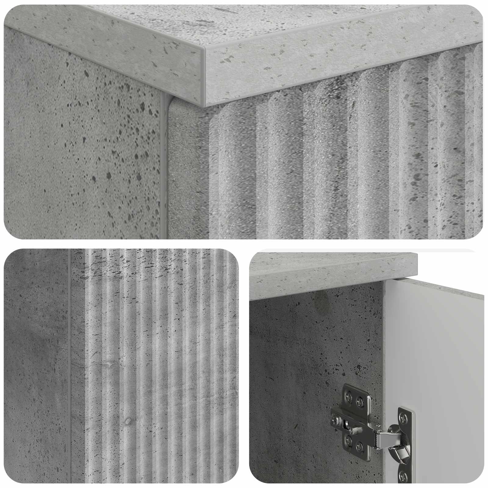 vidaXL Biurko Betonowy szary 142,5 x 50 x 75 cm Drewno inżynieryjne