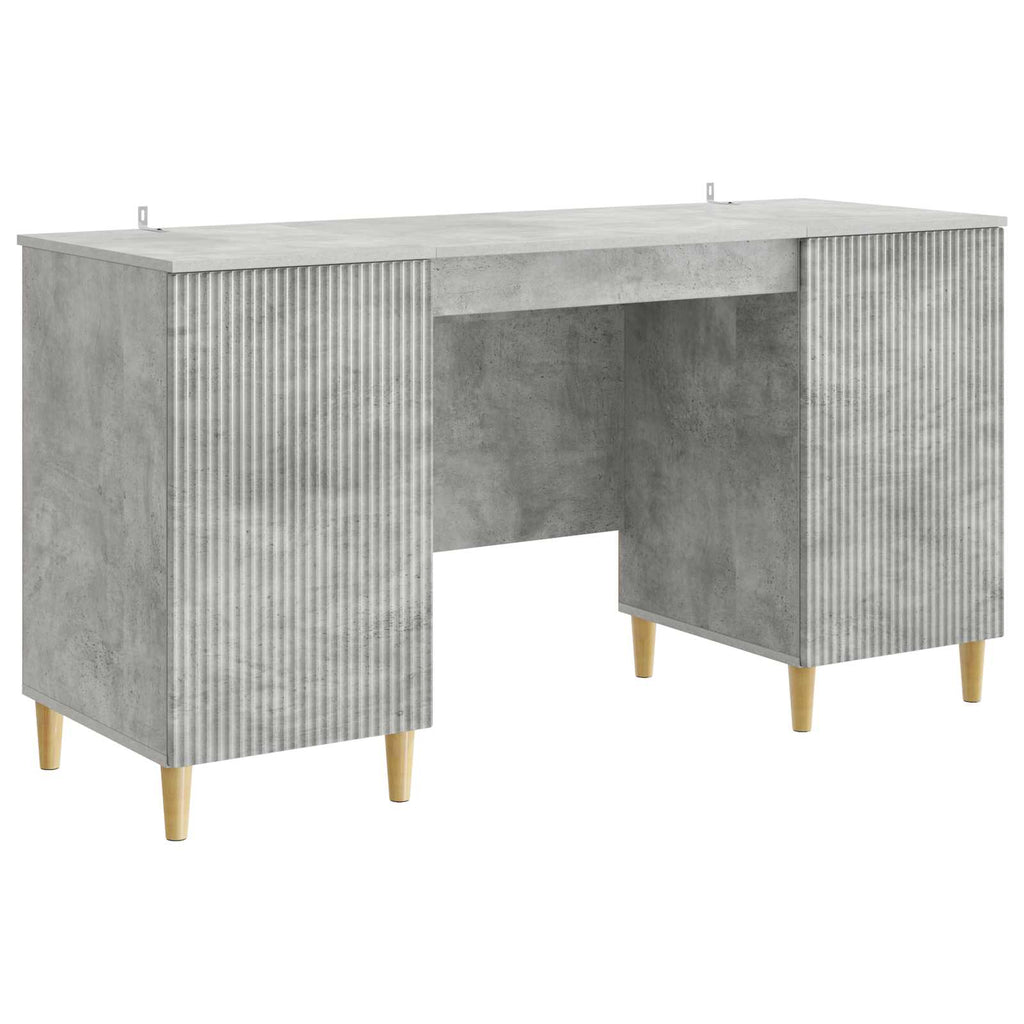 vidaXL Biurko Betonowy szary 142,5 x 50 x 75 cm Drewno inżynieryjne