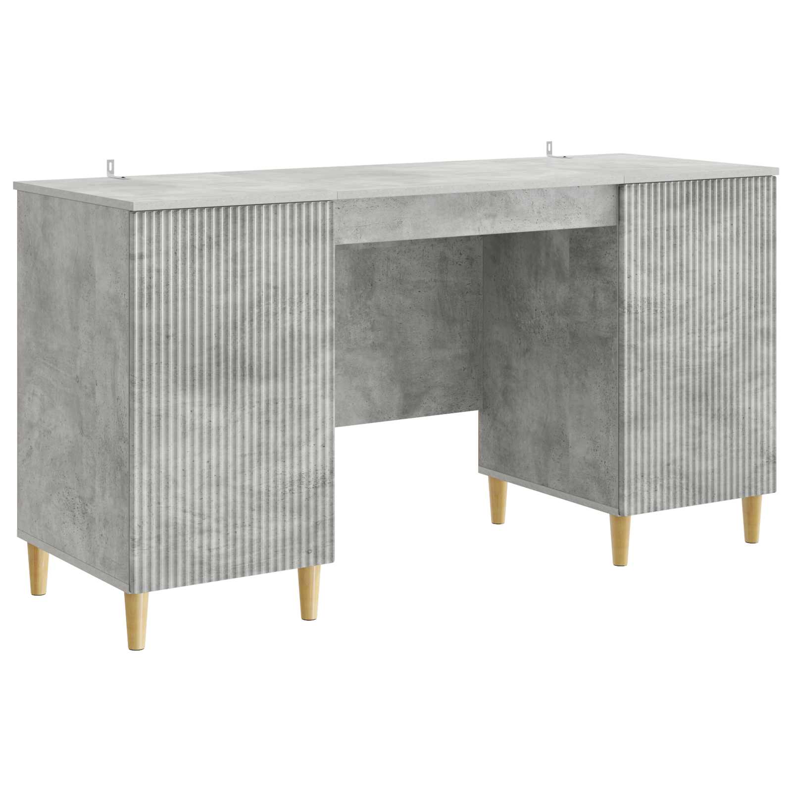 vidaXL Biurko Betonowy szary 142,5 x 50 x 75 cm Drewno inżynieryjne