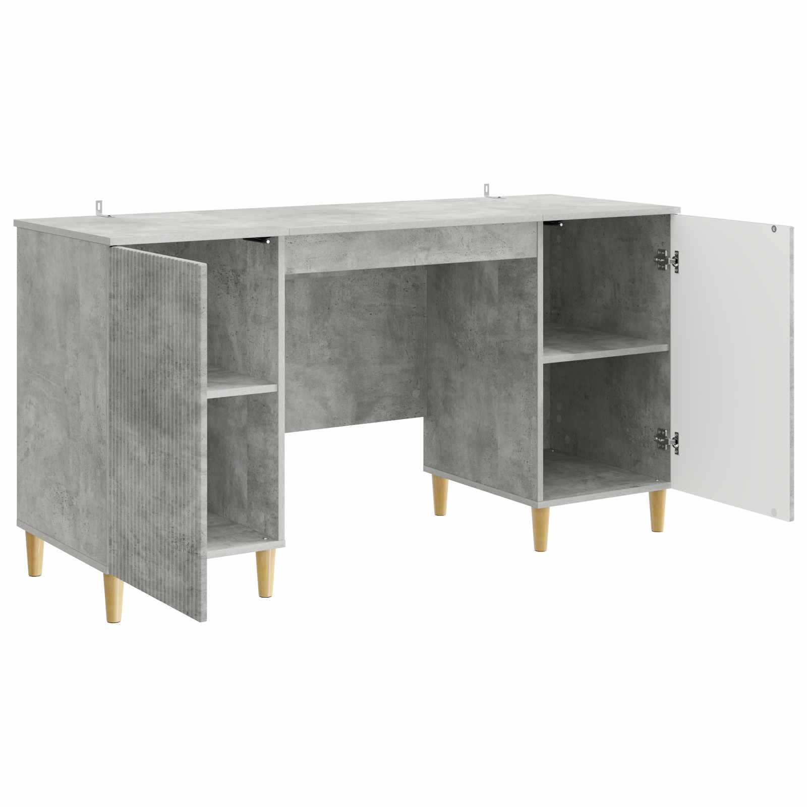 vidaXL Biurko Betonowy szary 142,5 x 50 x 75 cm Drewno inżynieryjne