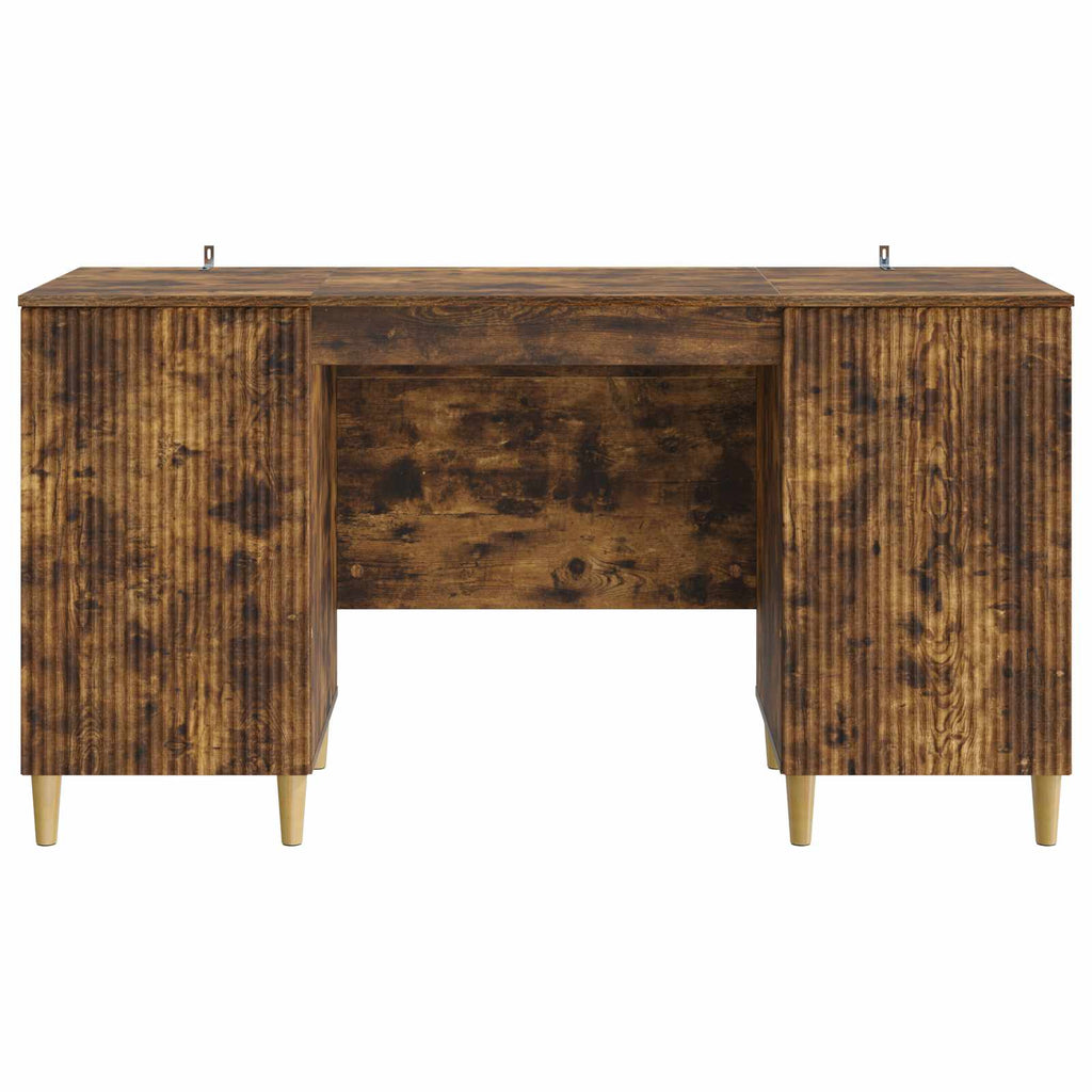 vidaXL Biurko Dąb wędzony 142,5 x 50 x 75 cm Drewno inżynieryjne