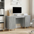 vidaXL Biurko Szary Sonoma 142,5 x 50 x 75 cm Drewno inżynieryjne