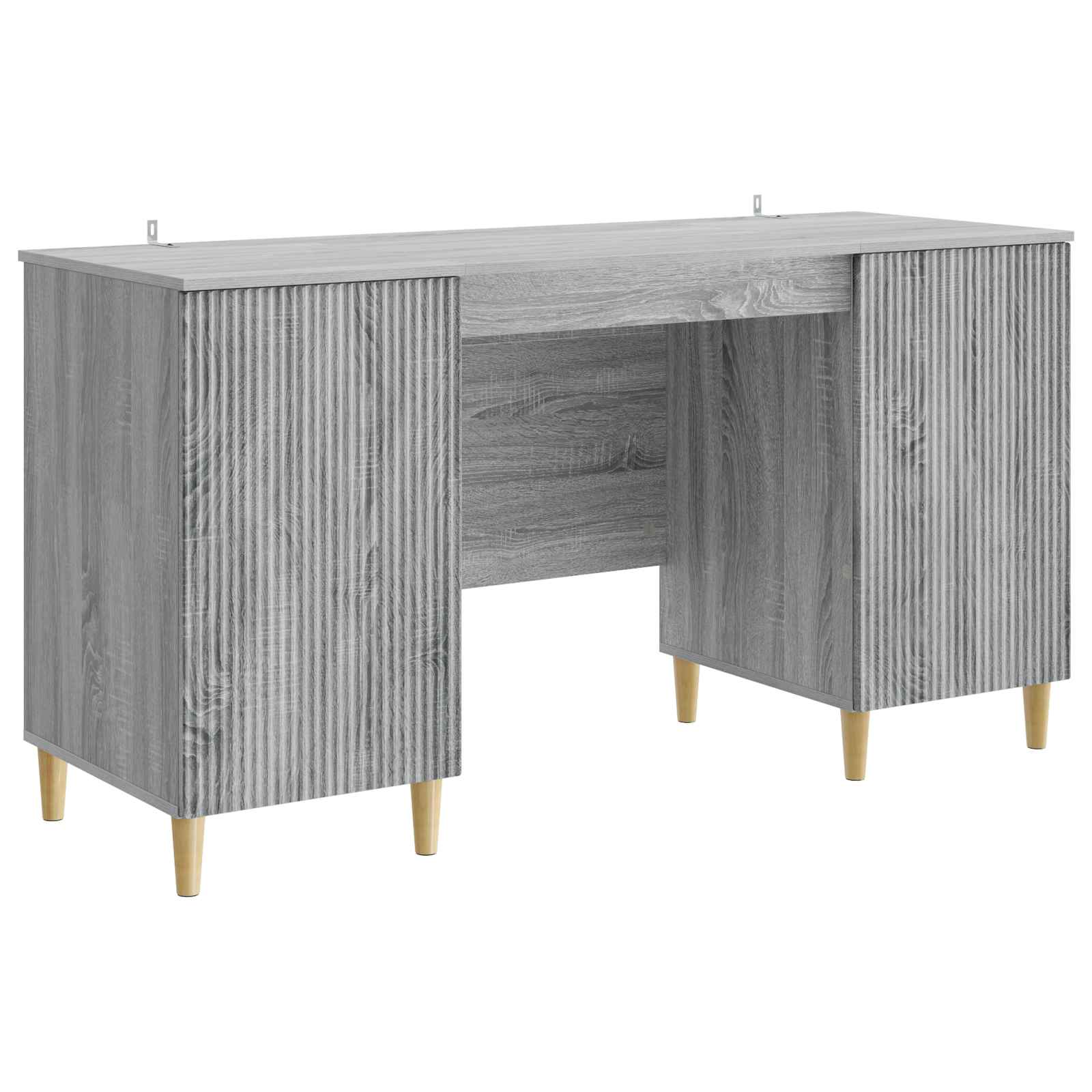 vidaXL Biurko Szary Sonoma 142,5 x 50 x 75 cm Drewno inżynieryjne