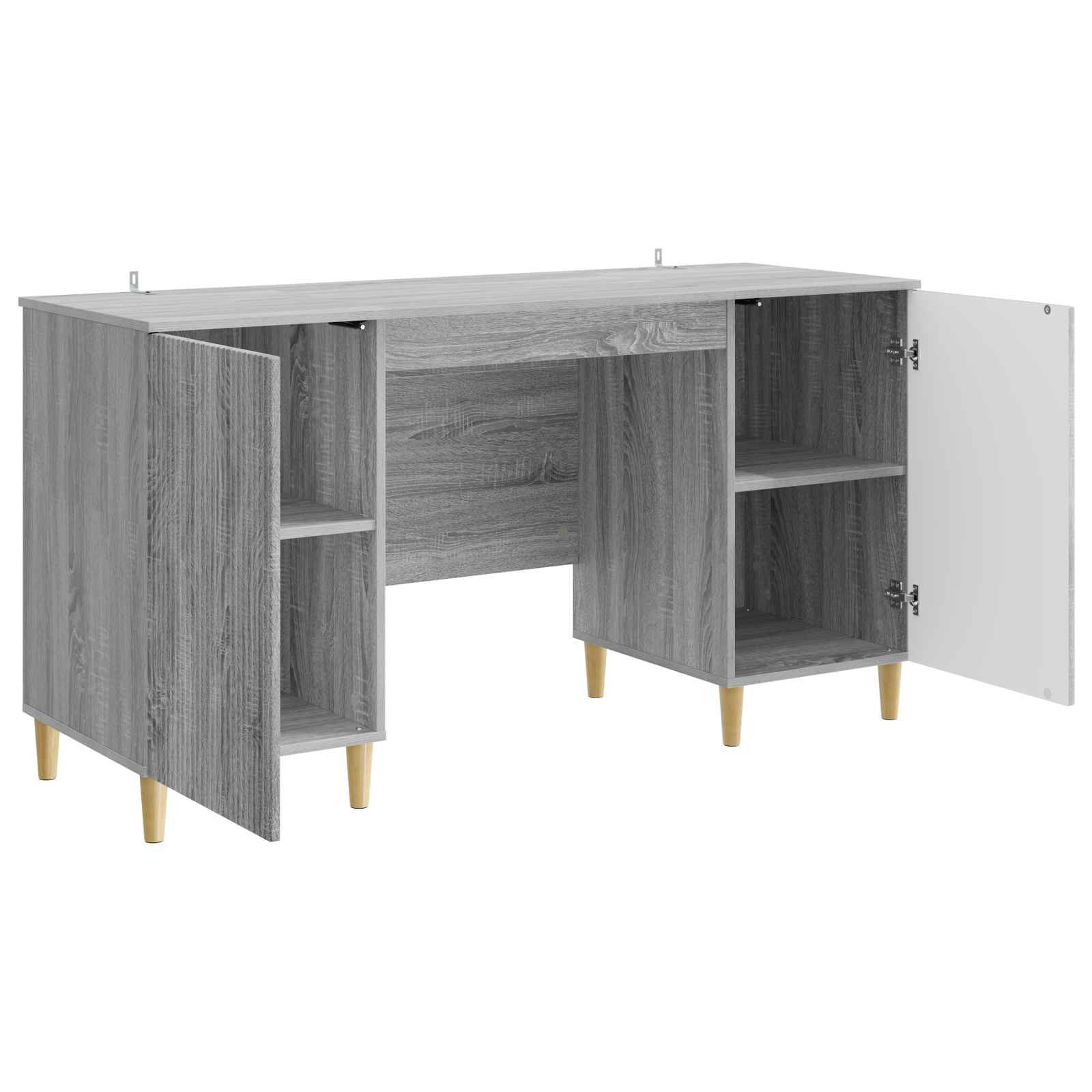 vidaXL Biurko Szary Sonoma 142,5 x 50 x 75 cm Drewno inżynieryjne