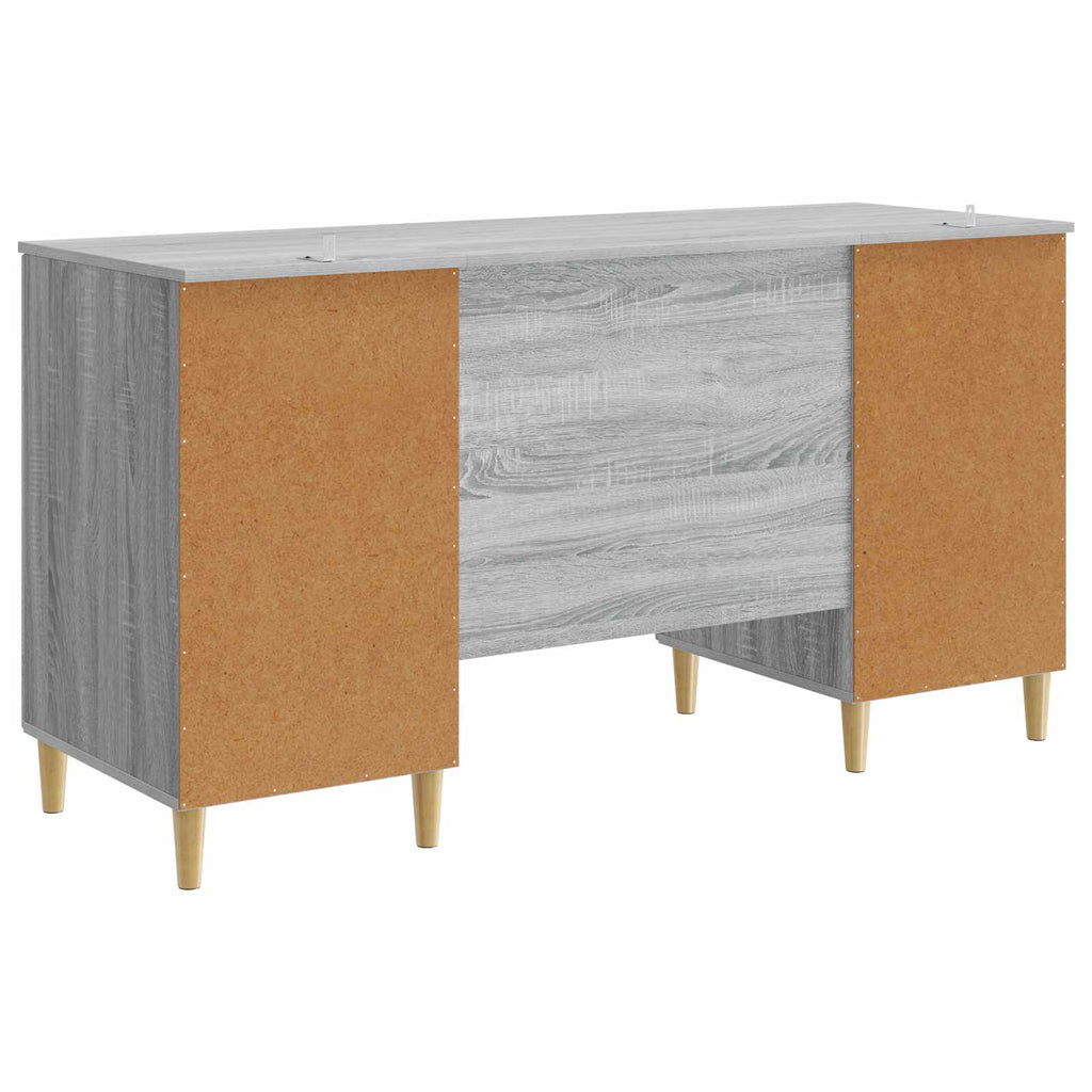 vidaXL Biurko Szary Sonoma 142,5 x 50 x 75 cm Drewno inżynieryjne