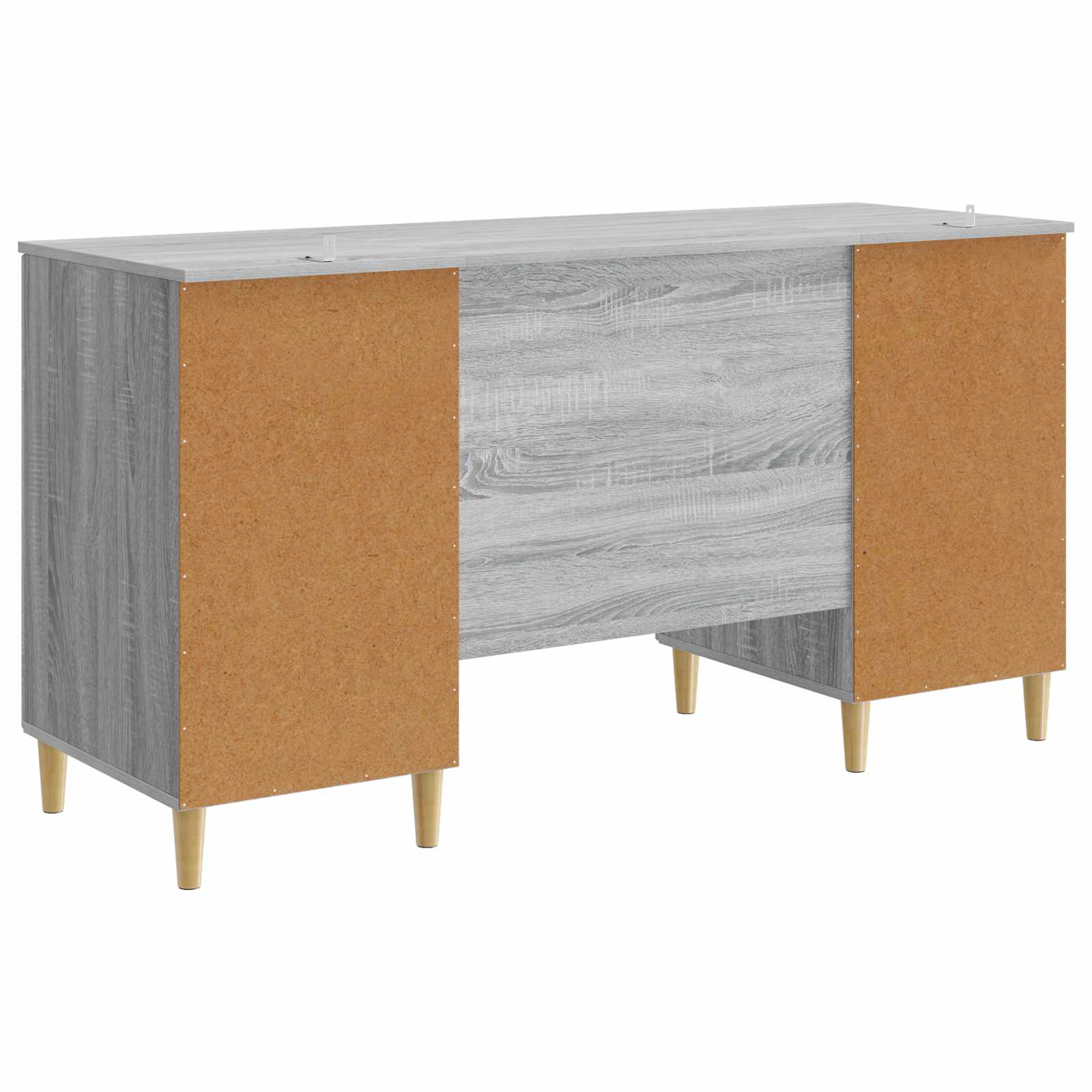 vidaXL Biurko Szary Sonoma 142,5 x 50 x 75 cm Drewno inżynieryjne
