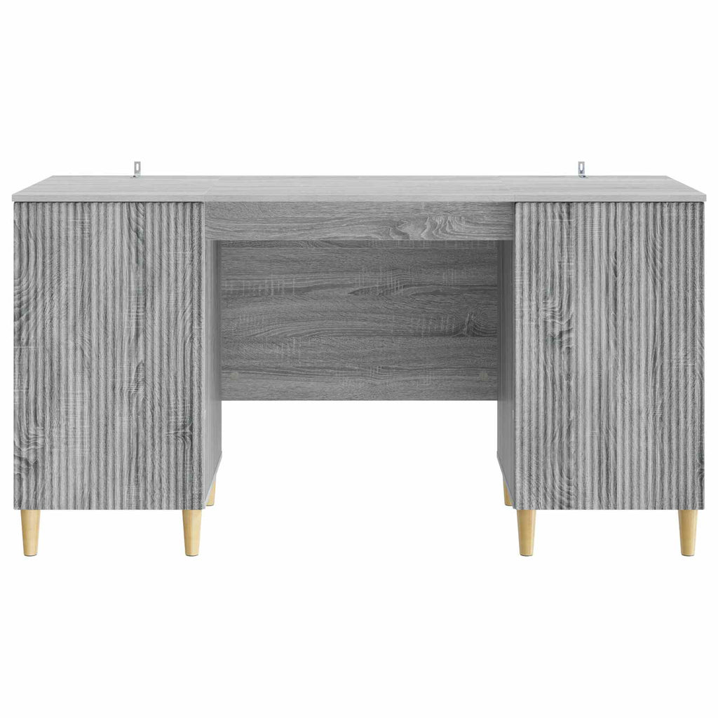 vidaXL Biurko Szary Sonoma 142,5 x 50 x 75 cm Drewno inżynieryjne
