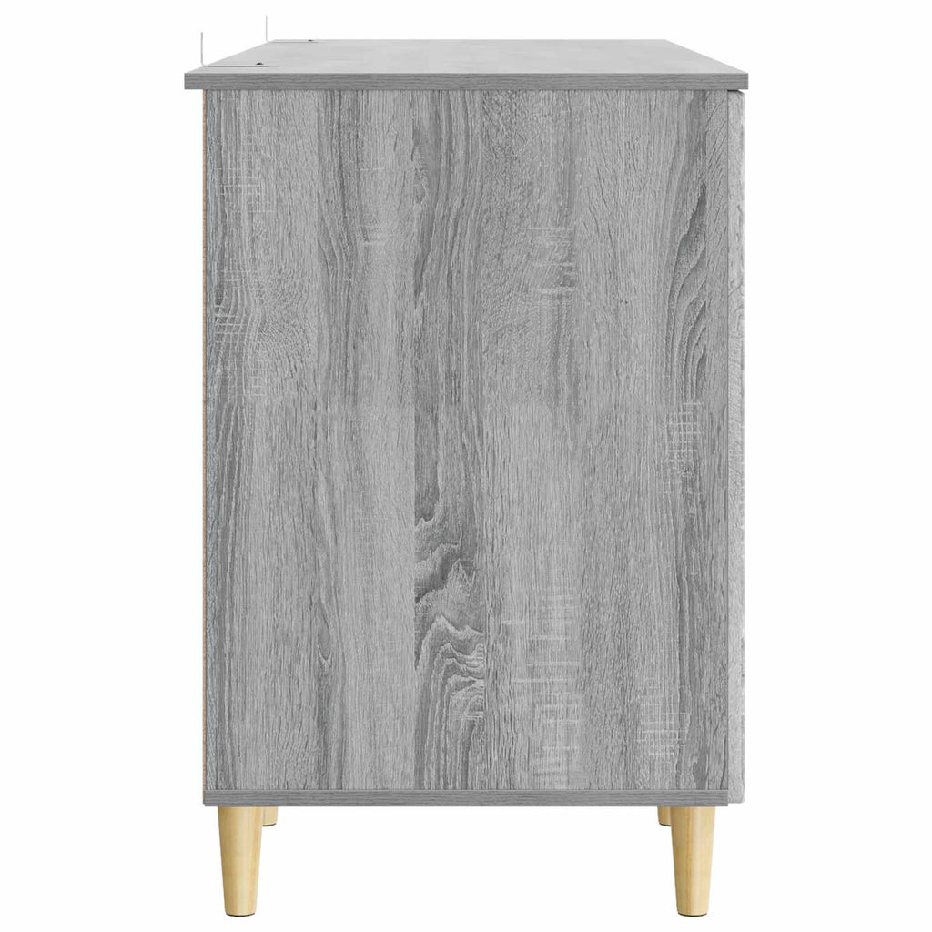 vidaXL Biurko Szary Sonoma 142,5 x 50 x 75 cm Drewno inżynieryjne
