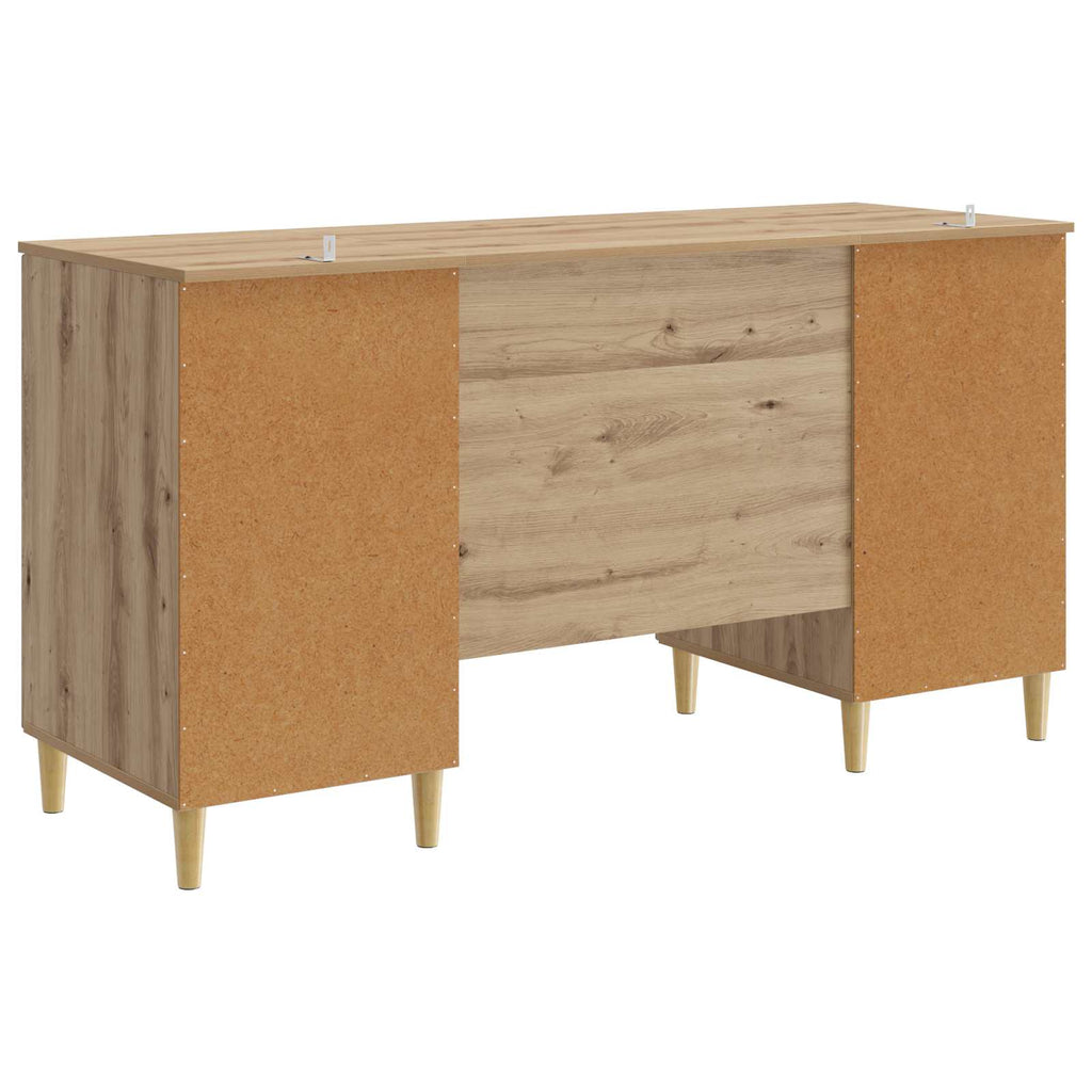 vidaXL Biurko Dąb artisan 142,5 x 50 x 75 cm Drewno inżynieryjne
